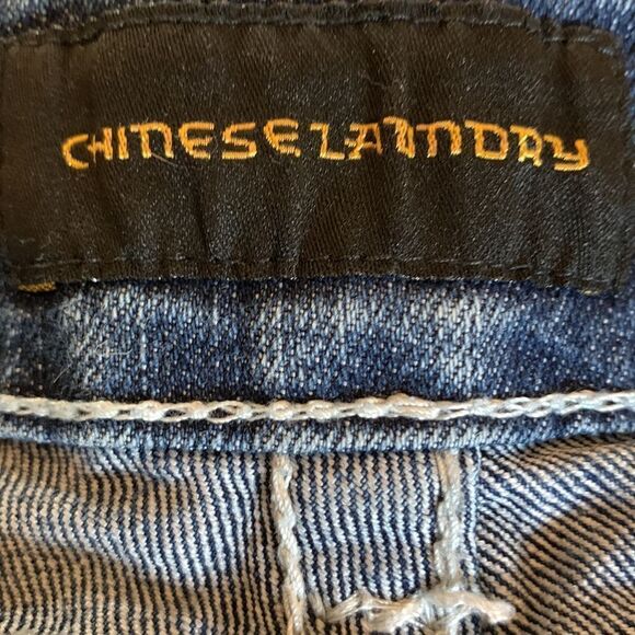 Chinese Laundry denim jeans Size 10 intricately designed back pockets Inseam 30” - Picture 8 of 10
